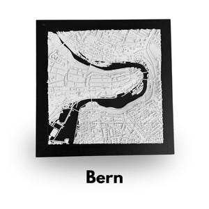 Bern WallPrint |  16" x 16" | Décoration d'intérieur urbaine imprimée en 3D