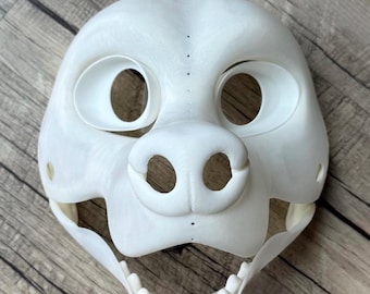 Black Bear | Caniform Fursuit Headbase | 3D Printed in PLA | Furry Head Base Mask