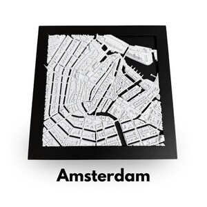 Amsterdam DeskPrint |  8" x 8" | Décoration d'intérieur urbaine imprimée en 3D