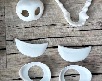 Black Bear | Caniform Fursuit Accessories | 3D Printed in PLA | Includes Eye Blanks, Eyelids, Teeth, and Nose