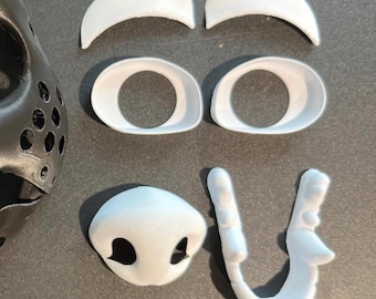 Dire Wolf | Coyote | Husky | Dog | Canine Fursuit Accessories | 3D Printed in PLA | Includes Eye Blanks, Eyelids, Teeth, and Nose