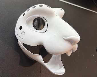 野ウサギ | バニー | ウサギのファースーツヘッドベース | ファースーツヘッドベース | PLAで3Dプリント | ファーリーヘッドベースマスク