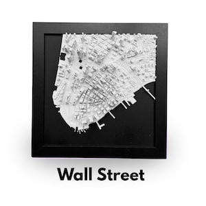 Impression murale New York | Wall Street |  16" x 16" | Décoration d'intérieur urbaine imprimée en 3D