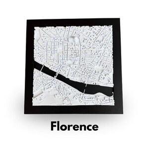 Impression murale Florence |  16" x 16" | Décoration d'intérieur urbaine imprimée en 3D