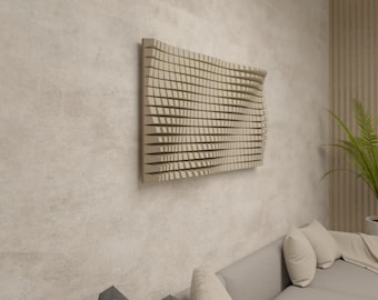 Paragami High Tide | Modern 3D Printed Geometric Wall Art with 450 Pieces | Contemporary Parametric Designs