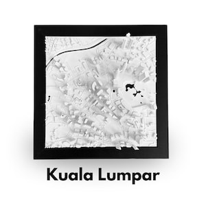 Impression bureautique Kuala Lumpur |  8" x 8" | Décoration d'intérieur urbaine imprimée en 3D