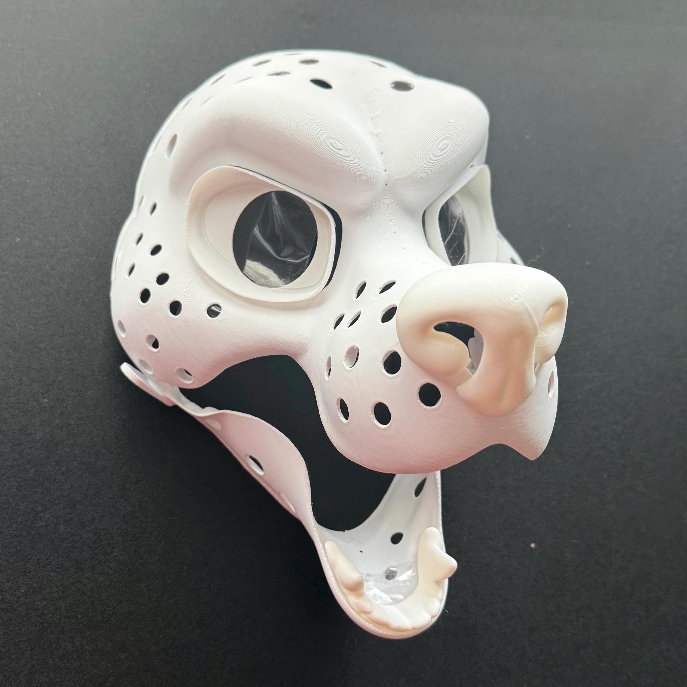 Grumpy Dingo | Canine Fursuit Headbase | 3D Printed in PLA | Furry Head Base Mask