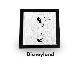 Disneyland DeskPrint |  8" x 8" | 3D Printed City Home Decor