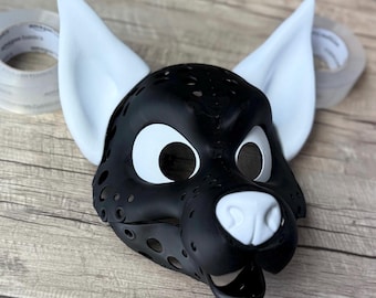 Coyote | Wolf | Husky Dog Fursuit Accessories | 3D Printed in PLA | Includes Eye Blanks, Eyelids, Teeth, and Nose