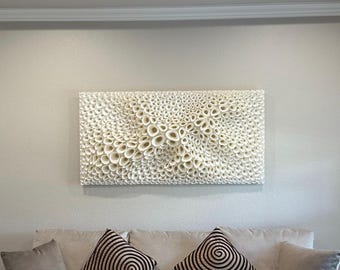 Paragami Coral Sponge | Modern 3D Printed Geometric Wall Art with 675 Pieces | Contemporary Parametric Designs