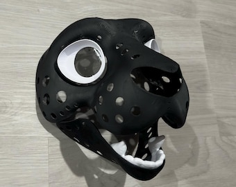 Lion | Feline Fursuit Headbase | 3D Printed in PLA | Furry Head Base Mask