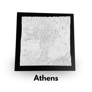 Athènes WallPrint |  16" x 16" | Décoration d'intérieur urbaine imprimée en 3D