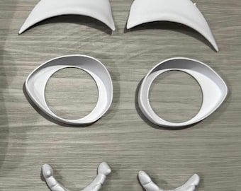 Goat | Lamb | Sheep | Ungulate Fursuit Accessorie | 3D Printed in PLA | Includes Eye Blanks, Eyelids, Teeth, and Nose