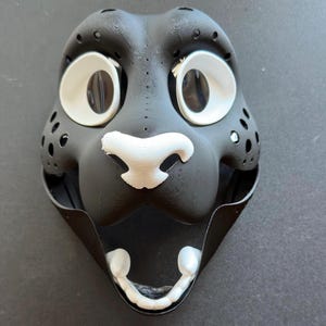 Leopard | Feline Fursuit Headbase | 3D Printed in PLA | Furry Head Base Mask