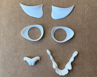 Seal | Caniform Fursuit Accessories | 3D Printed in PLA | Includes Eye Blanks, Eyelids, Teeth, and Nose