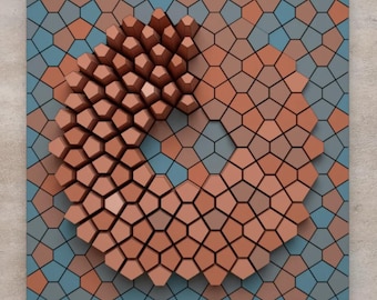 Paragami Spiral Ramp | Modern 3D Printed Geometric Wall Art with 312 Pieces | Contemporary Parametric Designs