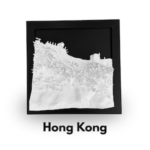 Hong Kong DeskPrint |  8" x 8" | Décoration d'intérieur urbaine imprimée en 3D