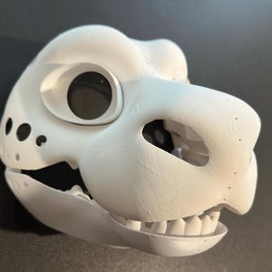 Leonine Dragon | Dragon Fursuit Headbase | 3D Printed in PLA | Furry Head Base Mask