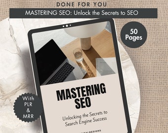 Seo EBook with Master Resell Rights, SEO Optimization Tool, How To Guide, SEO Roadmap, Done for You Ebook, PLR Products
