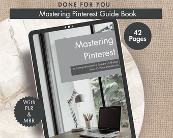 Mastering Pinterest Marketing Guide, Pinterest EBook Guide with Master Resell Rights, Done-For-You Digital Product, PLR Digital Ebook