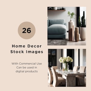Imagens de interiores, fotos de estilo de vida neutro, imagens para uso comercial, 26 imagens de interiores, marketing de mídia social, gráficos para blogs