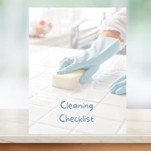 Cleaning Checklist, Printable Cleaning To Do List, Cleaning Planner, Instant Download, Vacation Rental Housekeeping Checklist