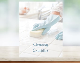 Cleaning Checklist, Printable Cleaning To Do List, Cleaning Planner, Instant Download, Vacation Rental Housekeeping Checklist