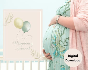 Pregnancy Journal, Pregnancy Planner, Mommy To Be Book, Digital Download, Pregnancy Diary, Gift for Mom to Be, Baby Book Instant Download