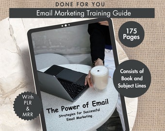 Email Marketing Guide with Master Resell Rights, Email Marketing Ebook, Editable Canva Template Ebook, Done for You Guide, PLR and MRR