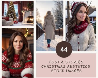 Christmas Stock Images,  Faceless Stock Images, Master Resell Rights, Social Media Content, Winter Holiday Photos, Instagram Images