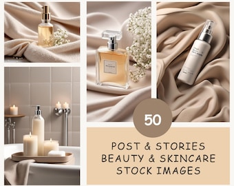 Skincare Stock Images, Skincare Social Media Posts, Beauty Stock Photos with Commercial Use, Instagram Photos, Digital Marketing, PLR & MRR