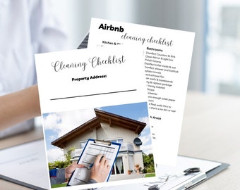 Airbnb Cleaning Checklist, Vacation Rental Cleaning List, Housekeeping Checklist, Instant Download Printable Cleaning List,Cleaning Schedule