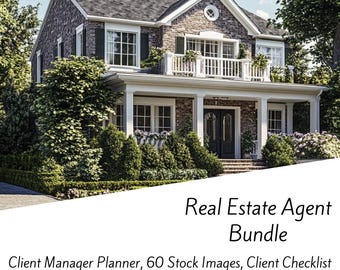 Real Estate Agent Bundle, Client Manager Planner, Realtor Stock Images, Real Estate Agent Planner, Realtor  Digital Bundle