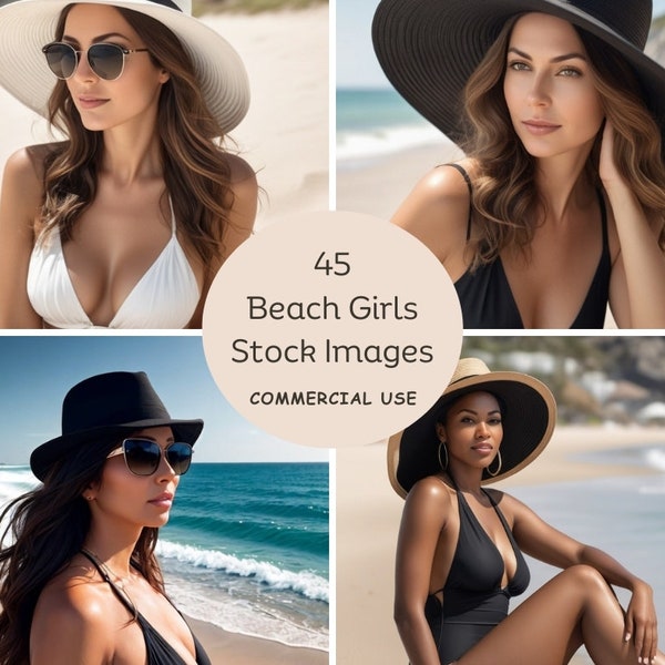 Summer Girls Stock Images, Social Media Marketing Images, Lifestyle Photos, Commercial Use Stock Images, Travel Stock Photos, Women Beach