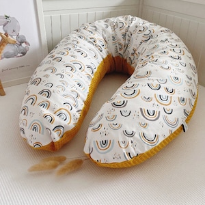 Nursing pillow pillow for cuddling and dreaming cover Theraline pillow breastfeeding nursing pillow cover - many fabrics - many variants - selection