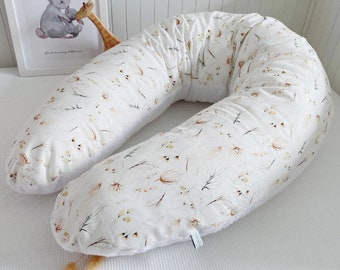 Nursing pillow Pillow for cuddling and dreaming Cover Theraline Pillow Breastfeeding Nursing pillow cover - many fabrics - many variants - selection
