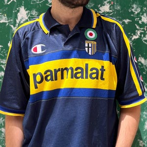 パルマ　Parma A.C. Champion シャツ XL　セリエA　イタリア 2003-04 Parma '90 Years' Home Shirt (XXL)