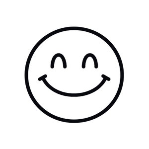 Happy smiley SVG file instant download, Smiley Face svg, digital download SVG, svg cut file download, digital design, Digital download PNG