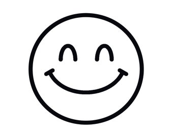 Happy smiley SVG file instant download, Smiley Face svg, digital download SVG, svg cut file download, digital design, Digital download PNG