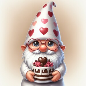 Valentines Gnome clipart, Valentines clipart, Valentines png graphics, Gnome sublimation