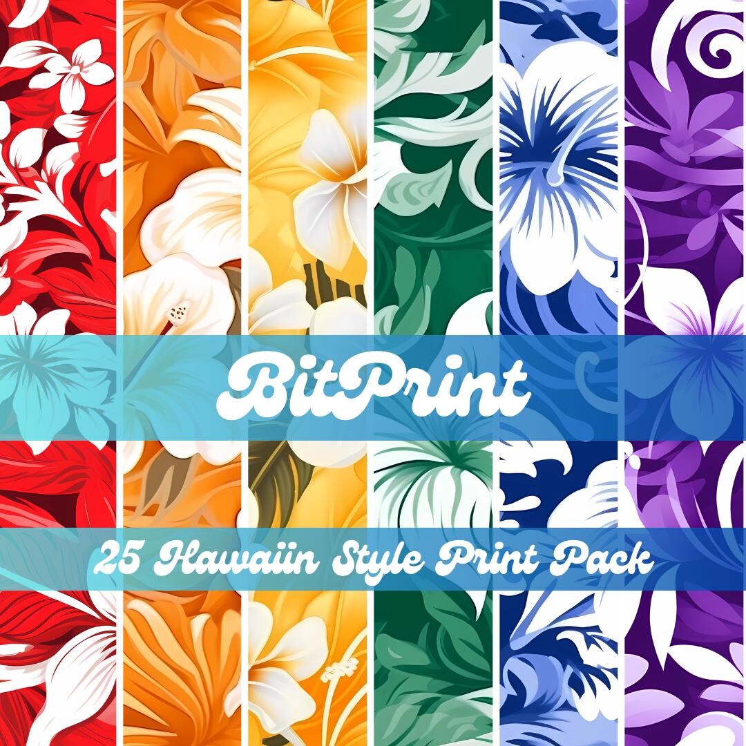 Hawaiian Style, 25 Seamless Patterns, PNG Download - Etsy