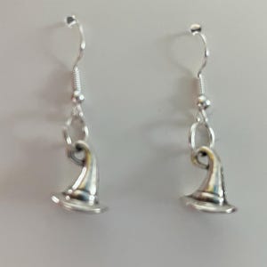 Handmade Halloween witch hat earrings