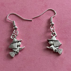 Handmade Halloween witch earrings