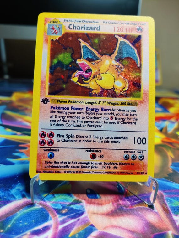 1st Edition Shadowless Charizard Proxy (series One) - Etsy