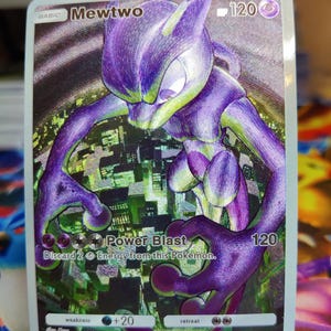 Textured TCG Pocket Mewtwo