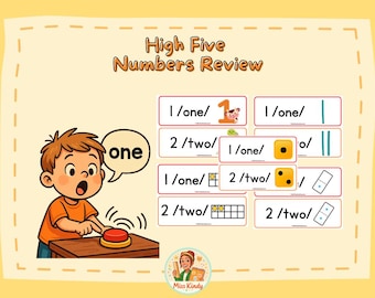 High Five Numbers Review | Interactieve cijfermatten 1–10 | Afdrukbaar peuter- en kleuteronderwijs