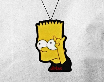 Bart Simpson Rock N Roll Air Freshener/Ornament, Car Accessories, Handmade Gifts, Pop Culture, Car Ornaments.