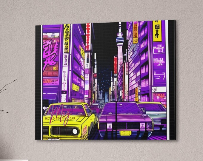 Metro Coffin Gear print on canvas