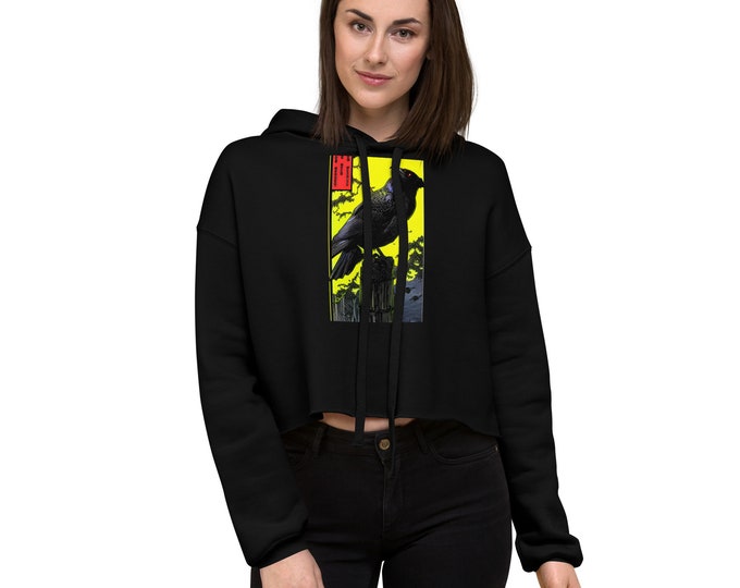 Crop top Hoodie Black Forest