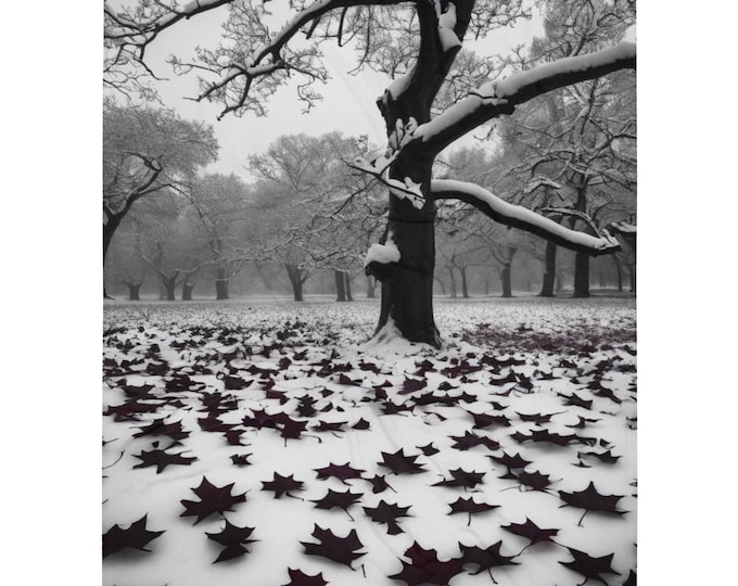 Throw blanket of a white snow